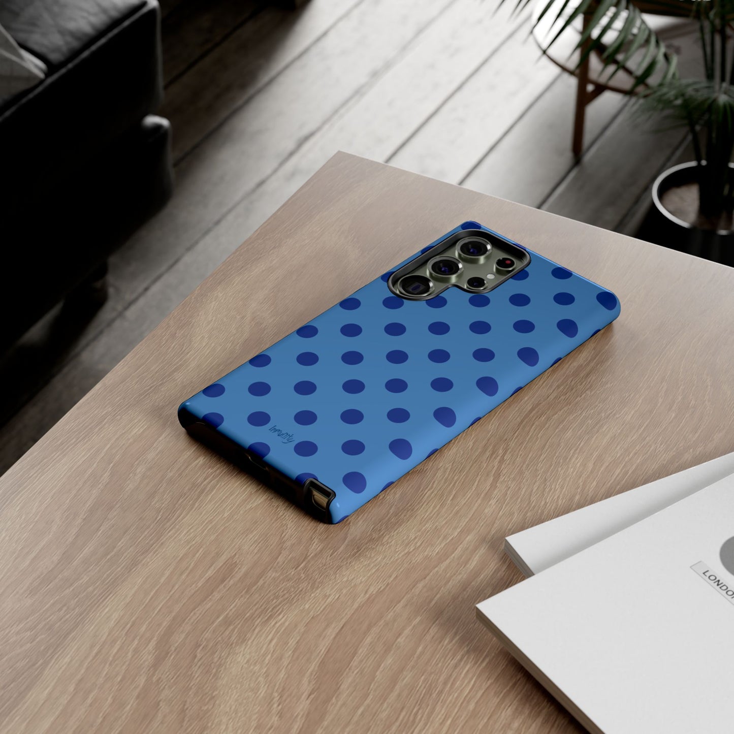 Blue Polka Dot Phone Case