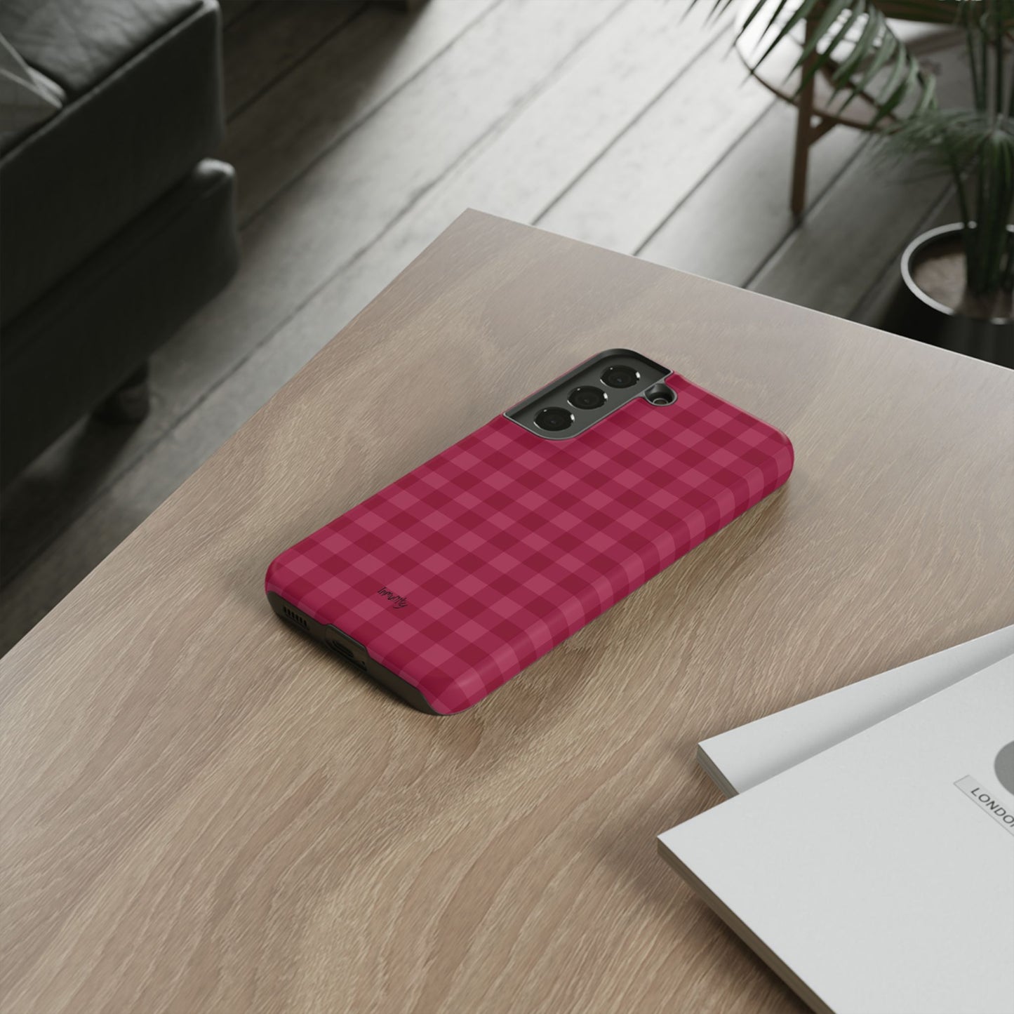 Pomegranate Gingam Phone Case