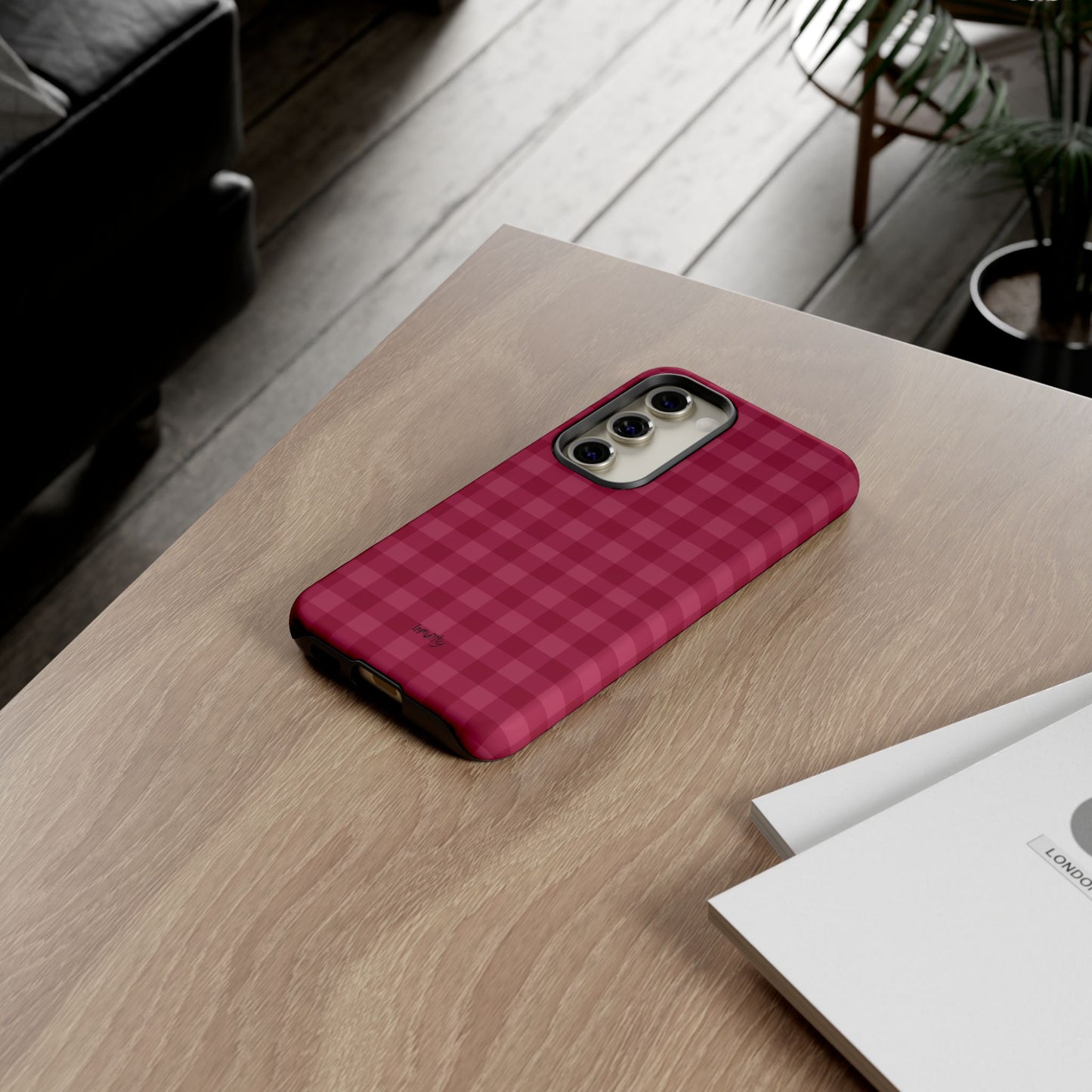Pomegranate Gingam Phone Case