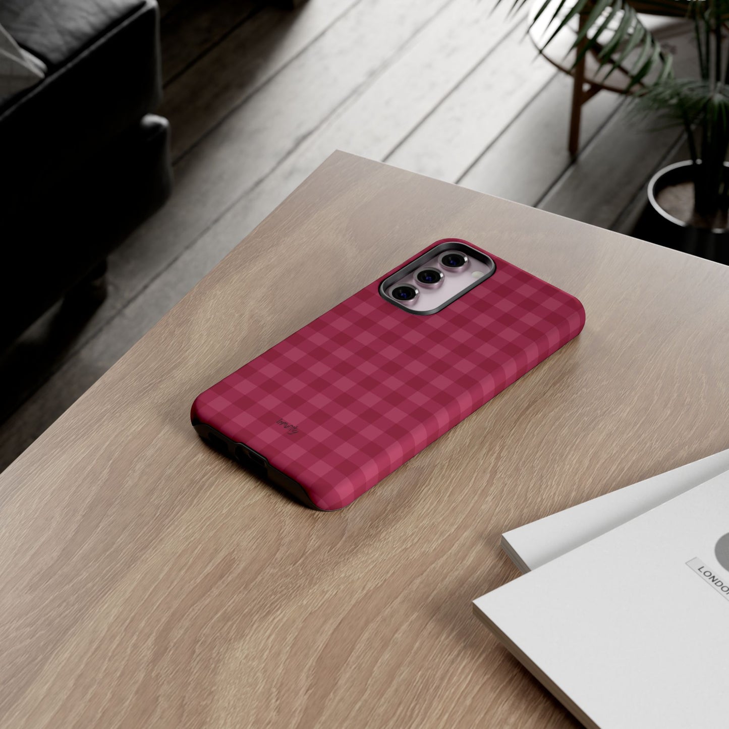 Pomegranate Gingam Phone Case