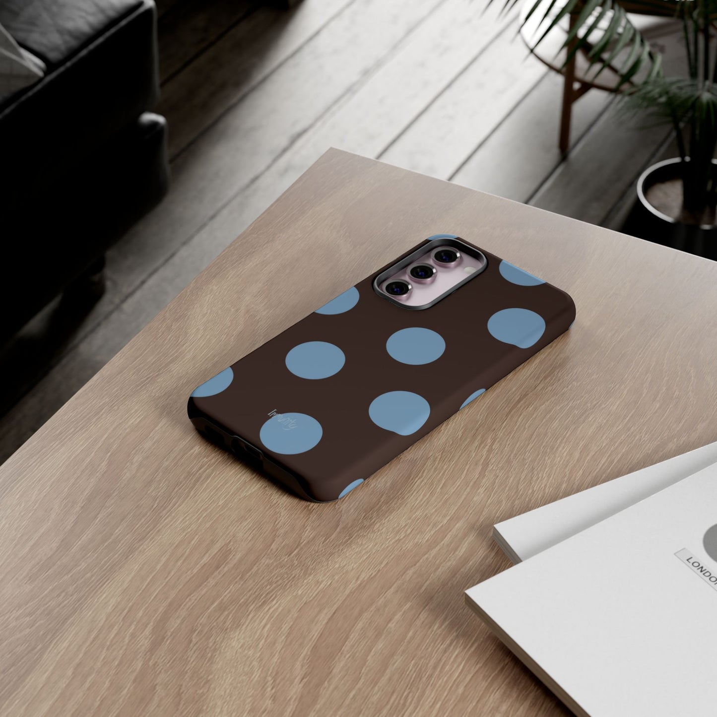 Big Blue Polka Dot Phone Case