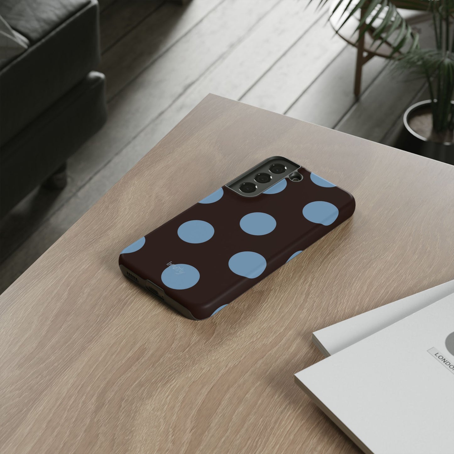 Big Blue Polka Dot Phone Case
