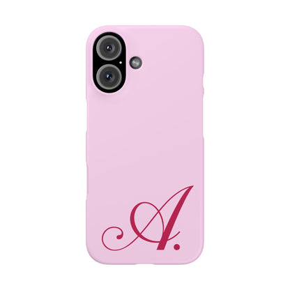 Initial (Pink) Snap Phone Case