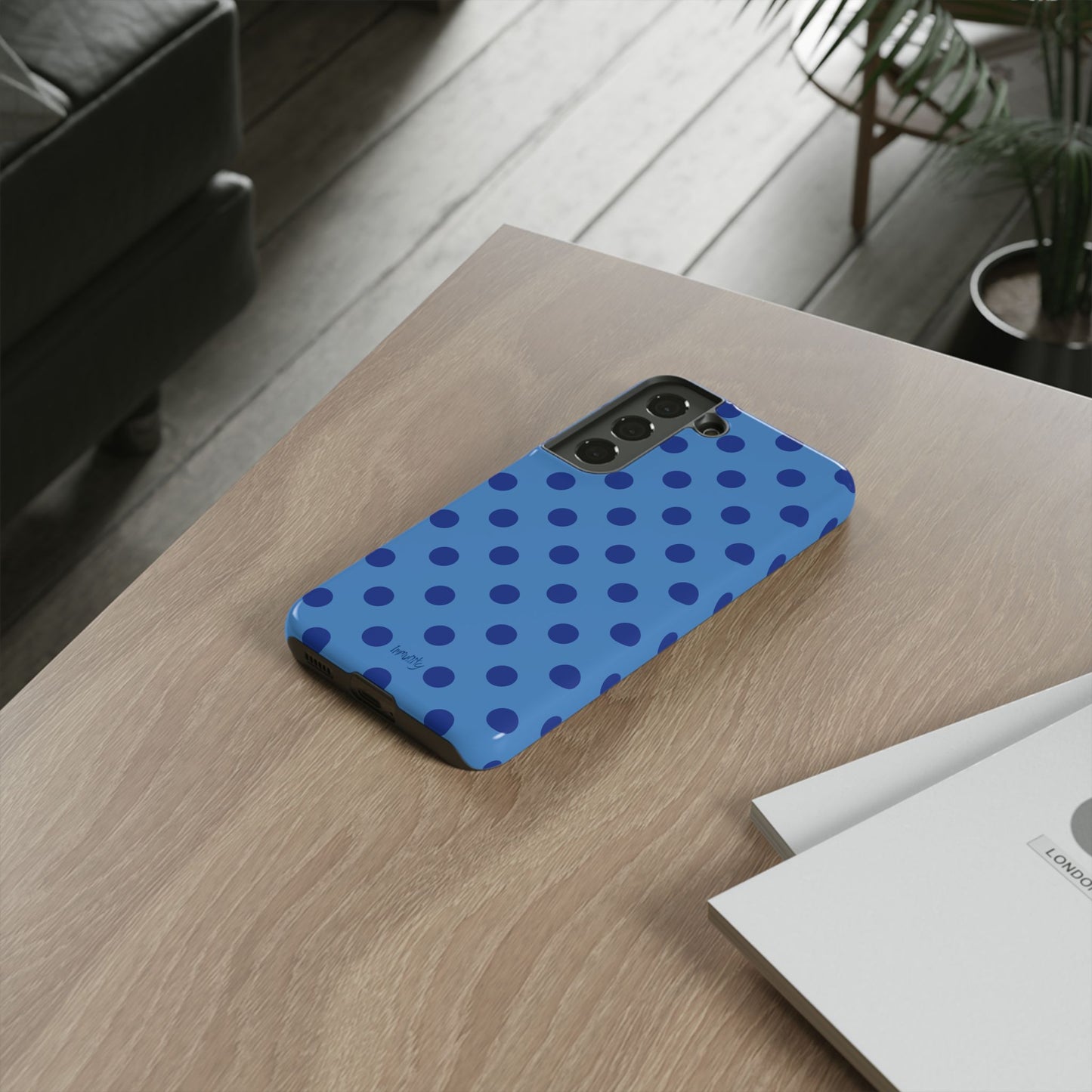 Blue Polka Dot Phone Case