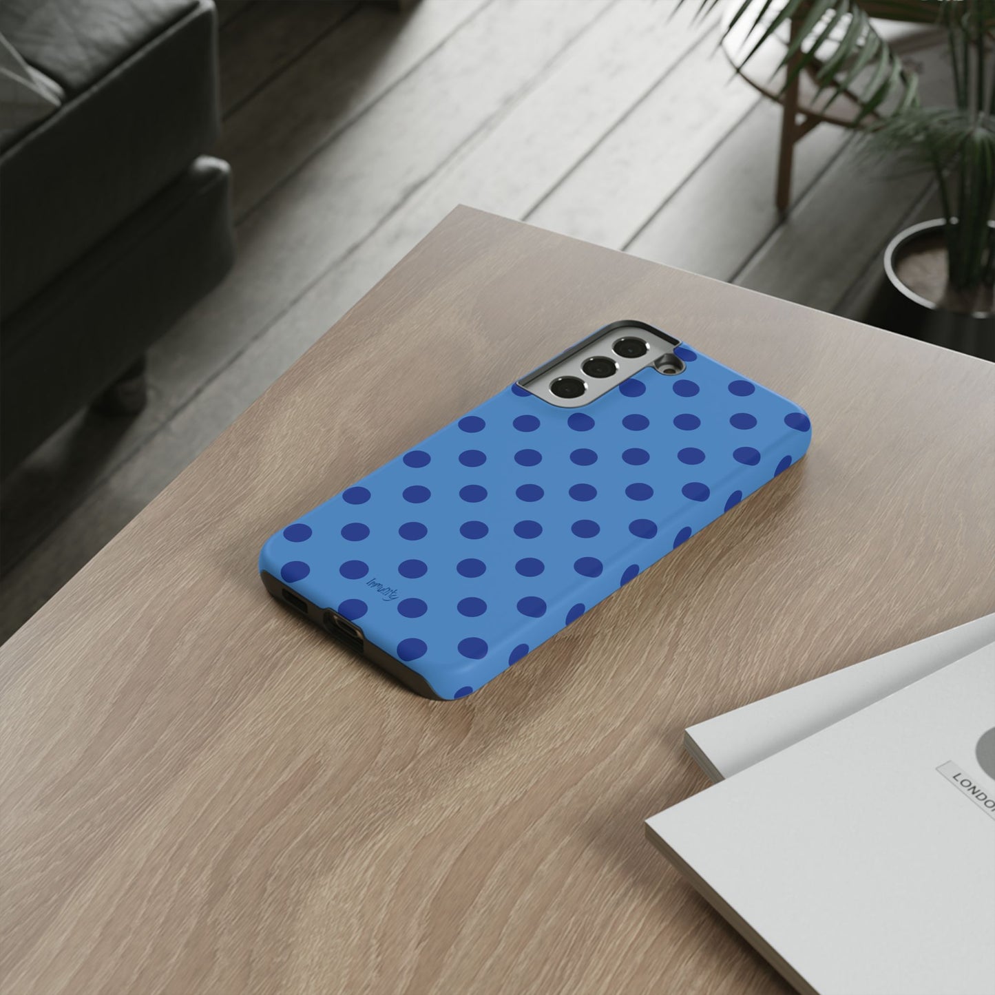 Blue Polka Dot Phone Case