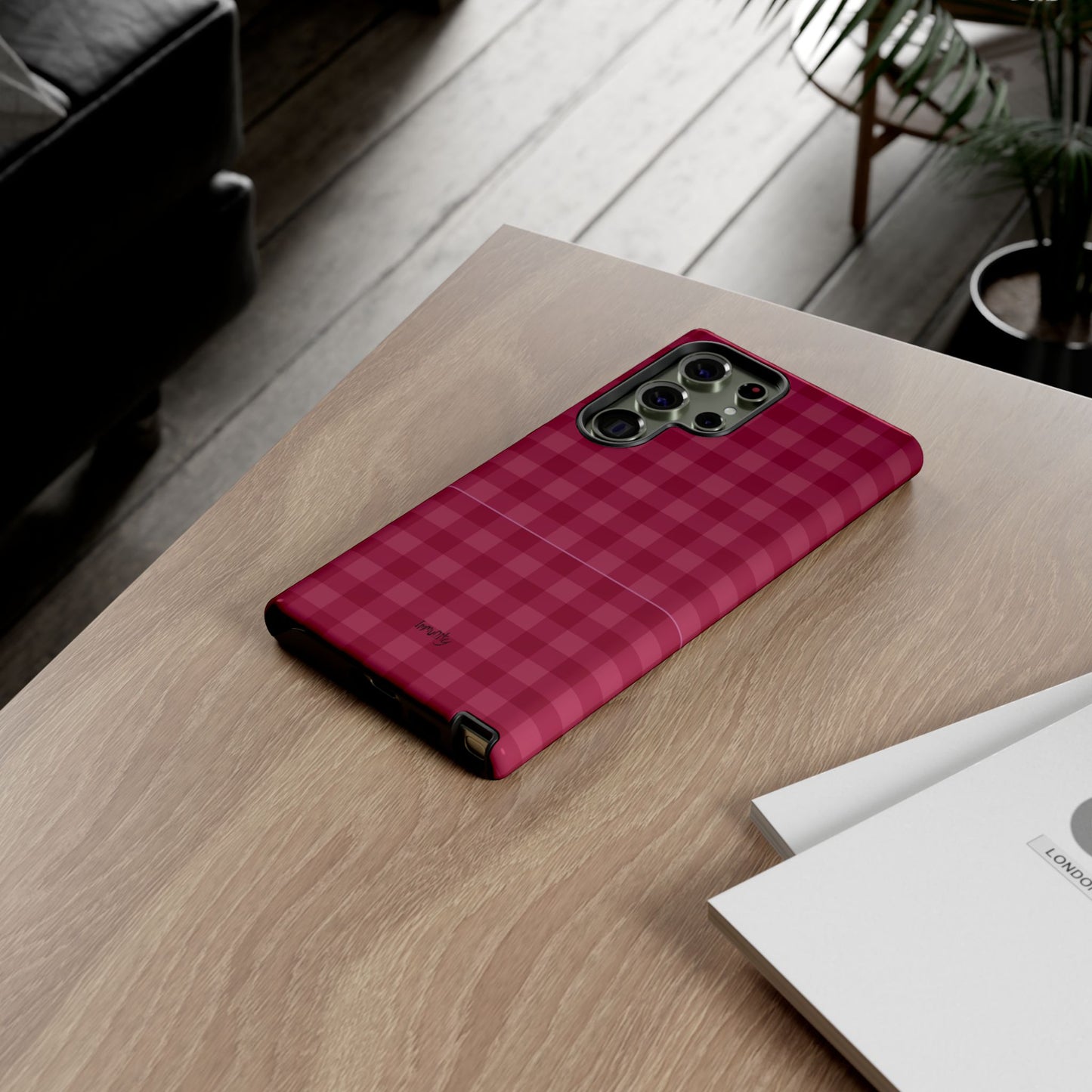 Pomegranate Gingam Phone Case