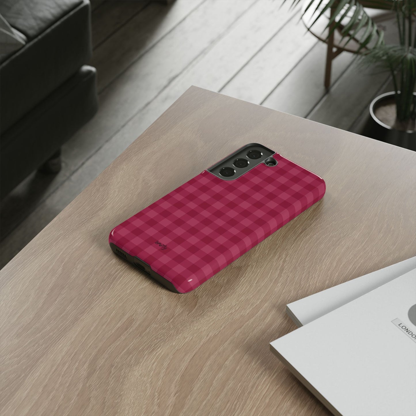Pomegranate Gingam Phone Case