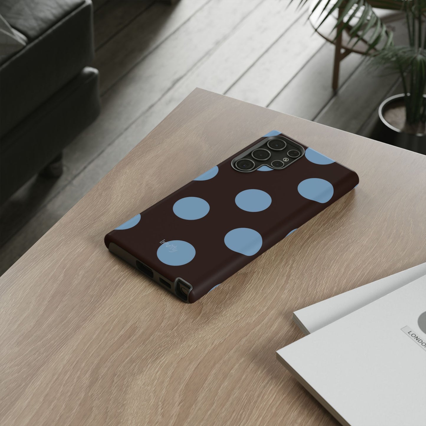 Big Blue Polka Dot Phone Case