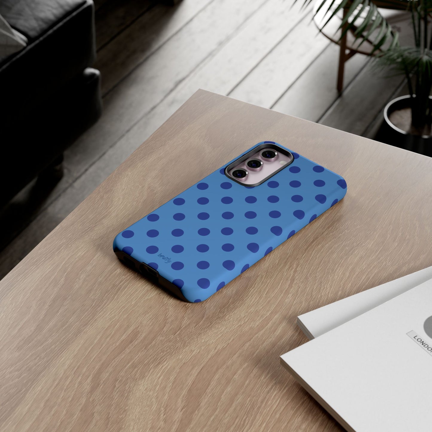 Blue Polka Dot Phone Case