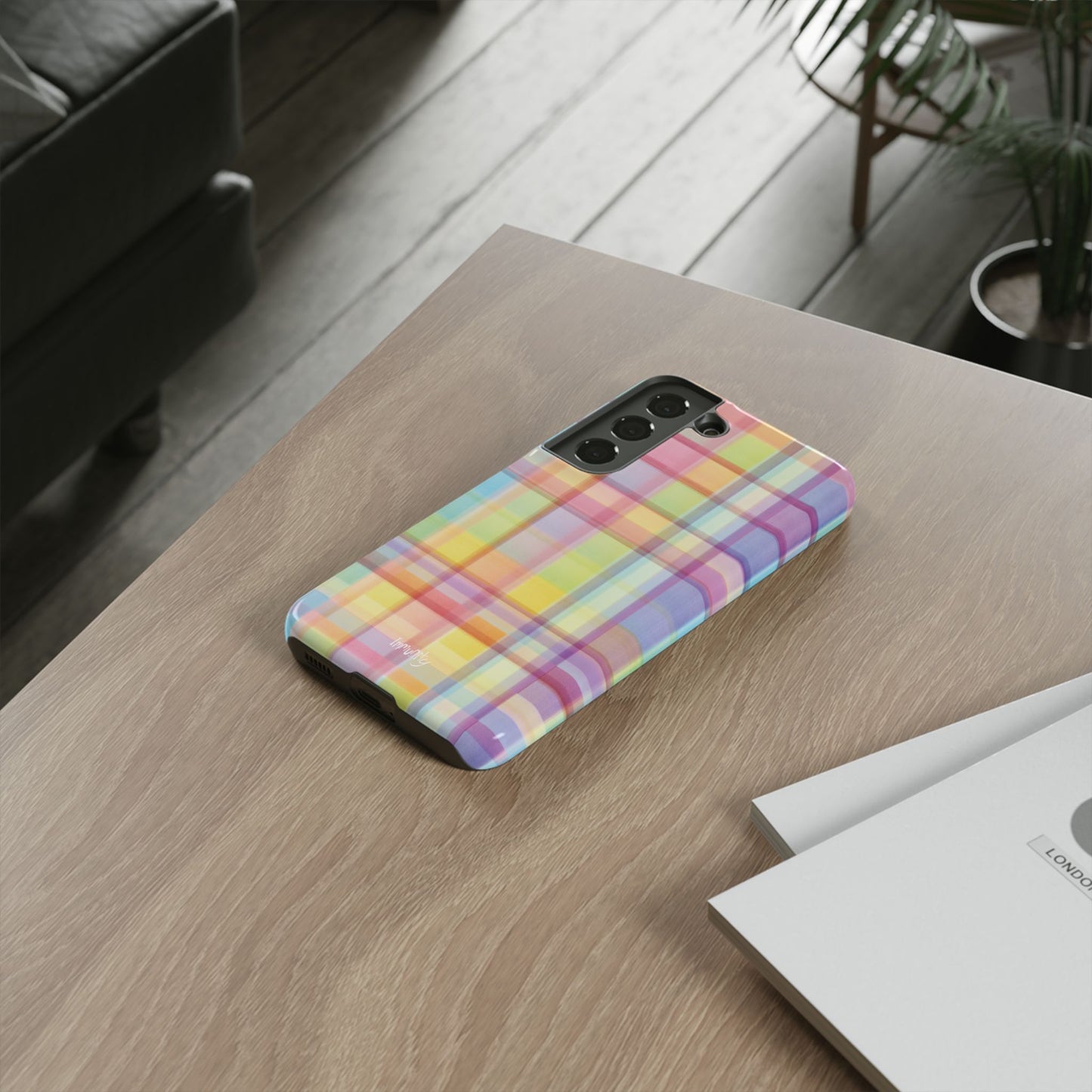 Rainbow Gingham Phone Case