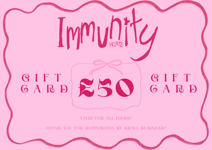 Immunity Prints Gift Card