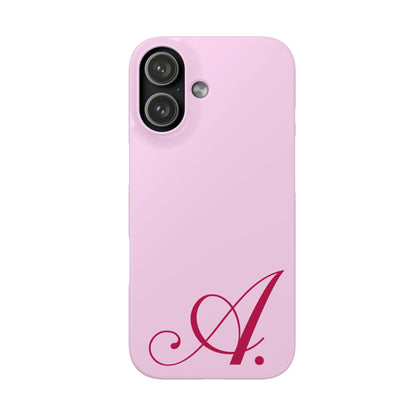 Initial (Pink) Snap Phone Case