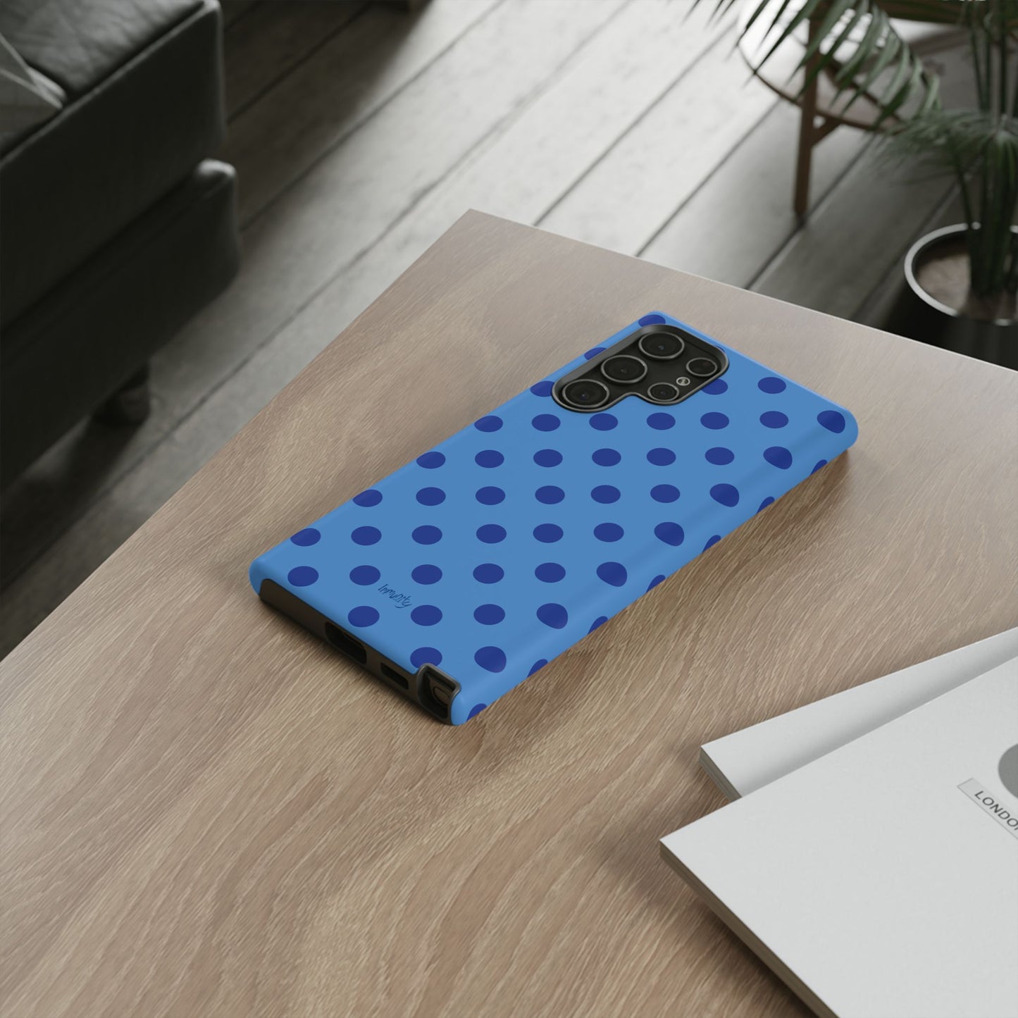 Blue Polka Dot Phone Case