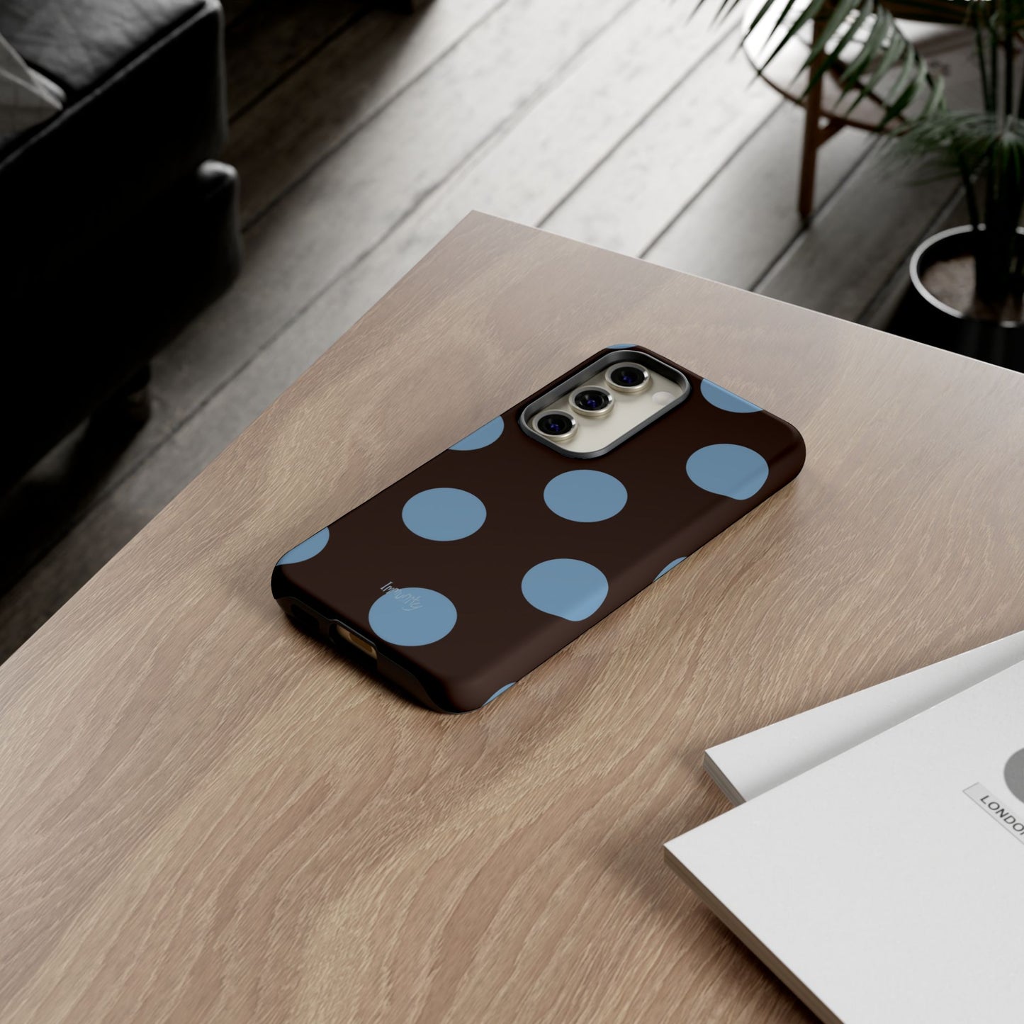 Big Blue Polka Dot Phone Case