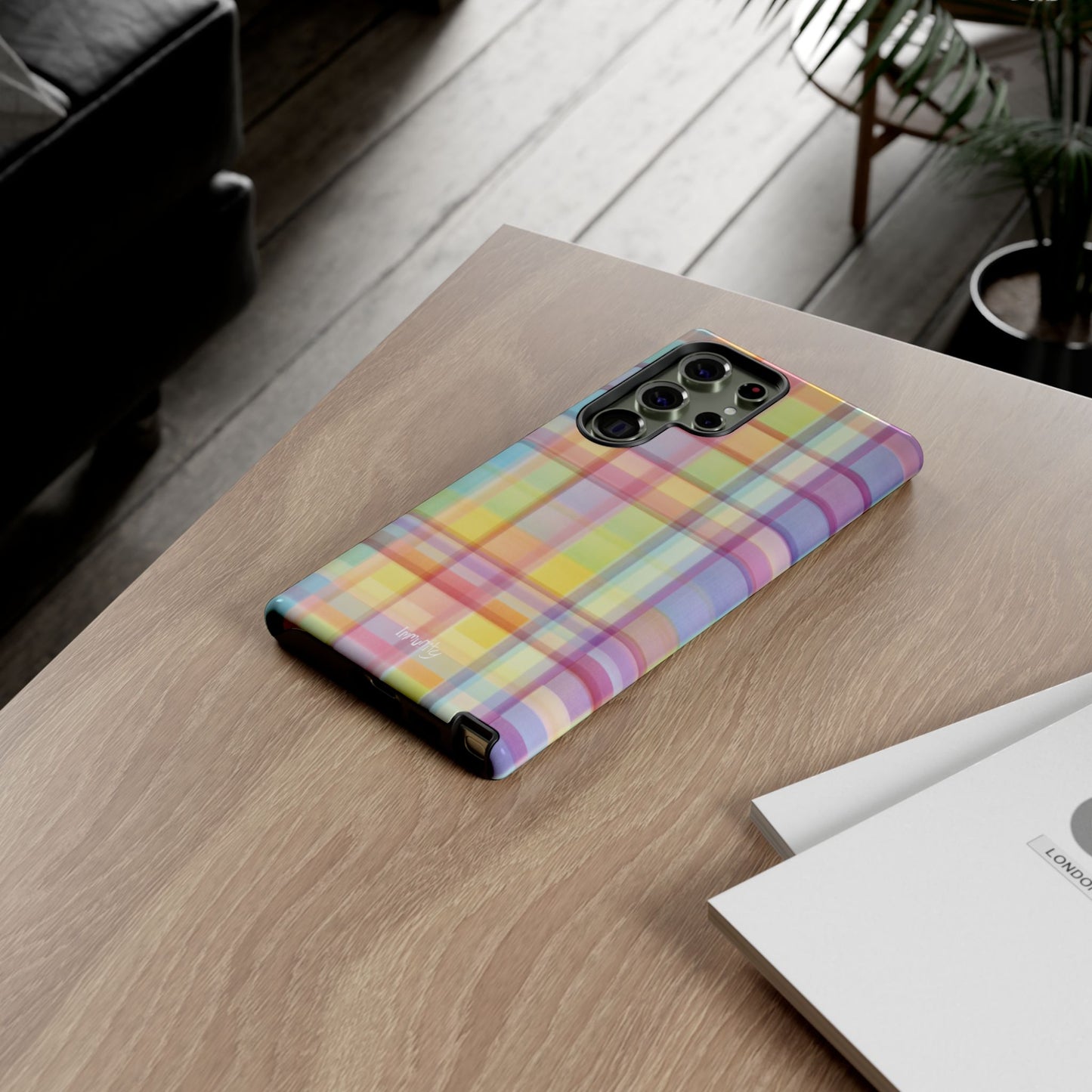 Rainbow Gingham Phone Case